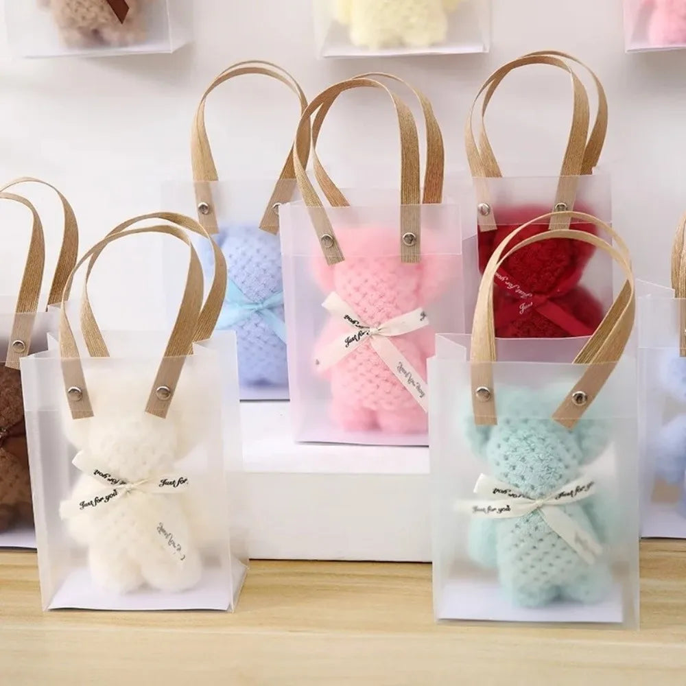 serviette ours peluche fourrure douce marron rouge blanc rose bleu clair beige jaune clair