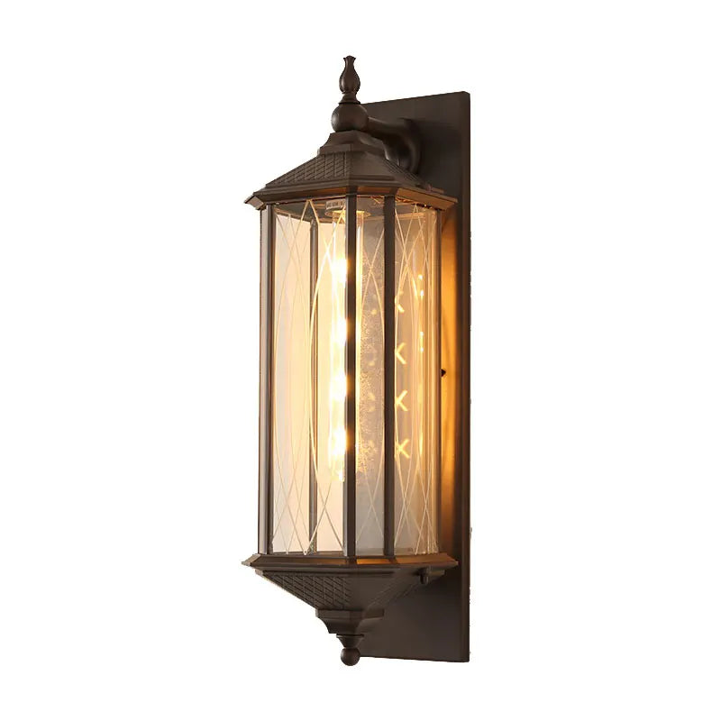 lampe murale marron foncé transparente classique géométrique sans ampouleextérieur intérieur chambre salle bain