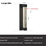 applique murale moderne noire transparente ip65 led éclairage extérieur balcon jardin