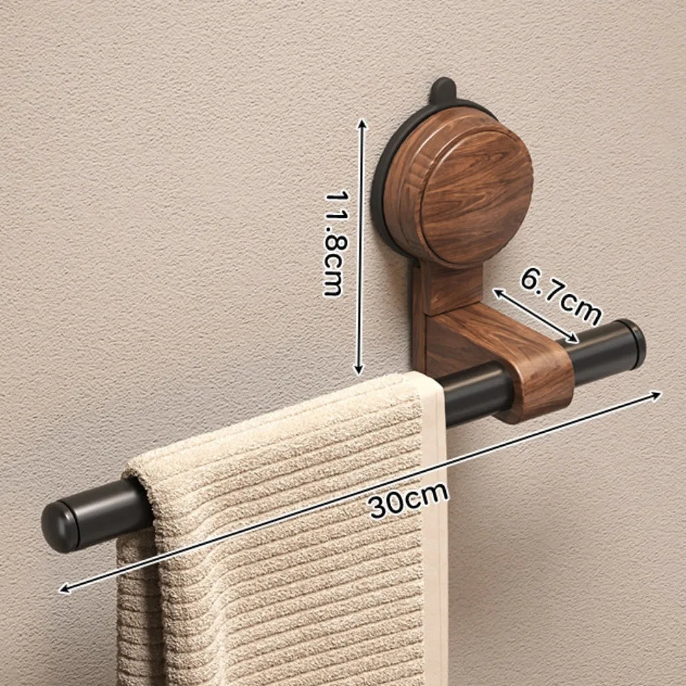 porte serviettes barres murales multifonctionnelles bois texturé serviettes colliers bracelets moderne minimaliste rustique