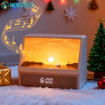 lampe d'éveil moderne sons apaisants télécommande câble usb blanc gris