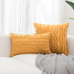 coussins décoratifs lin coton gris beige jaune boho chic 30x50cm 45x45cm 50x50cm