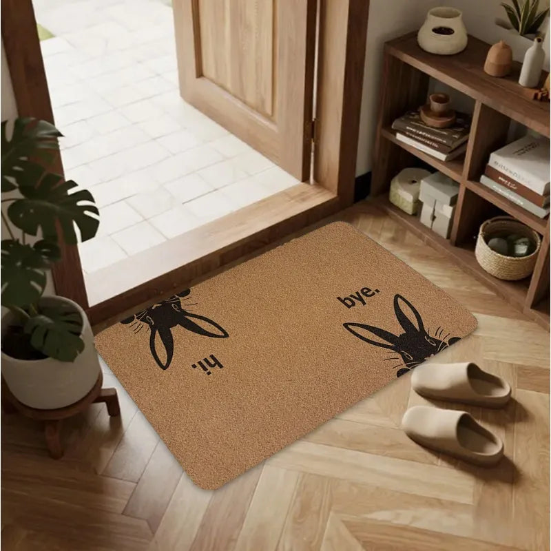tapis d'entrée marron clair hi bye moderne antidérapant résistant décoloration 30x50cm 40x60cm
