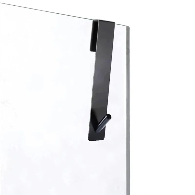 porte serviettes mural argenté noir adhésif moderne minimaliste crochets lisse brillant opaquet bain chambre