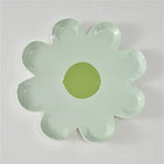 assiettes jetables fleurs dorées blanc vert jaune rose violet moderne fête enfants