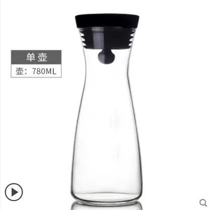 carafe eau verre borosilicate réutilisable lave vaisselle sans bpa moderne transparent adulte