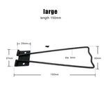 Support mural moderne tableau noir argent vis large small