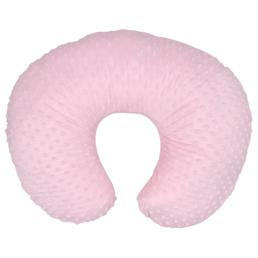 coussin portage bébé doux bleu clair gris rose pâle minky points quatre saisons confortable