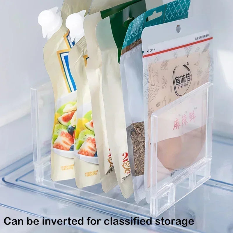 organisateur réfrigérateur transparent acier inoxydable moderne minimaliste imperméable rangement cuisine