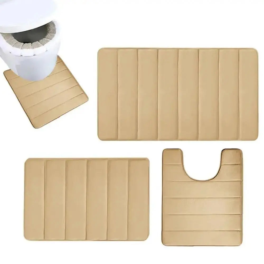 tapis absorbant salle bain polyester gris beige noir adhésif moderne simple chambre lavable machine