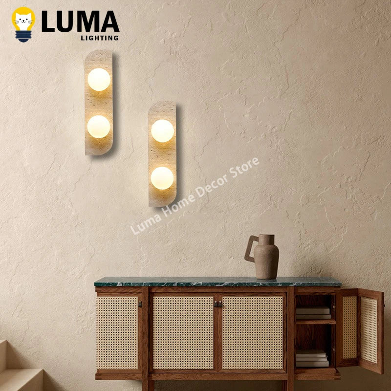 applique murale moderne verre blanc texture bois minimaliste cuisine chambre salon