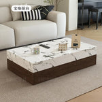 table basse moderne marbre noire minimaliste maison tasse télécommande deco 7080cm 120150cm 40cm