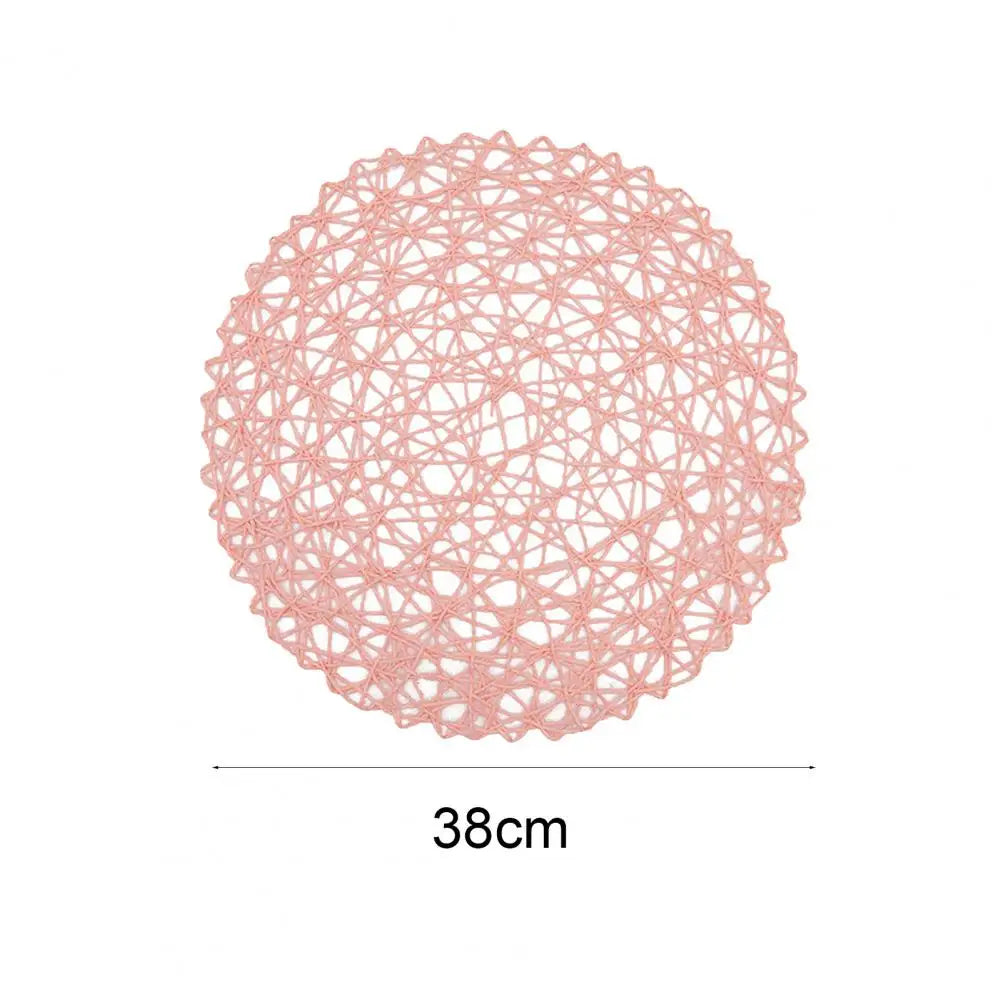 placemats tissés modernes beige rouge marron rose clair géométriques 38cm