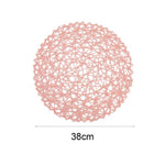 placemats tissés modernes beige rouge marron rose clair géométriques 38cm