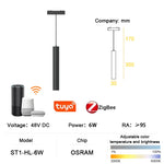 luminaire led rail magnétique noir moderne système éclairage intelligent intérieur ultra mince