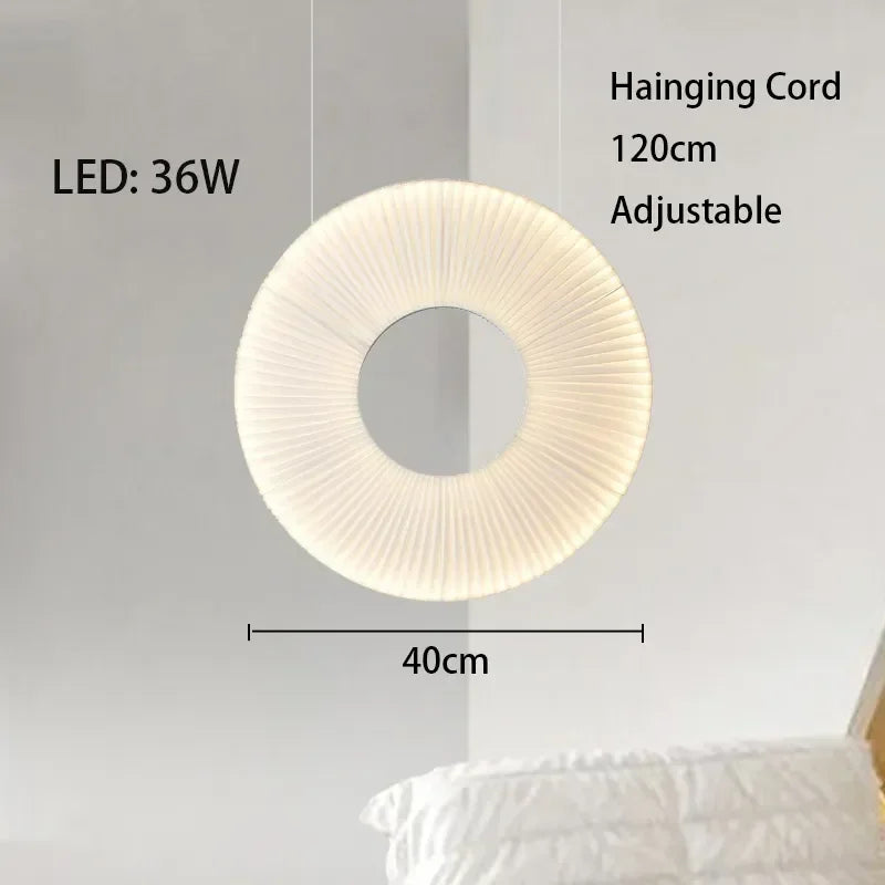 lampes suspendues modernes blanc crème rayures verticales salon chambre hall