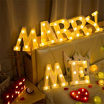 lettres lumineuses blanches vintage veilleuse deco brillante alphabet chiffres maison anniversaire noel mariage