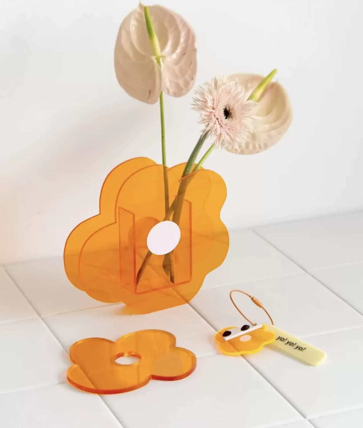 vase géométrique moderne transparent coloré décoration maison table centerpiece floral