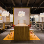 Suspension papier luminaire vue de dessous