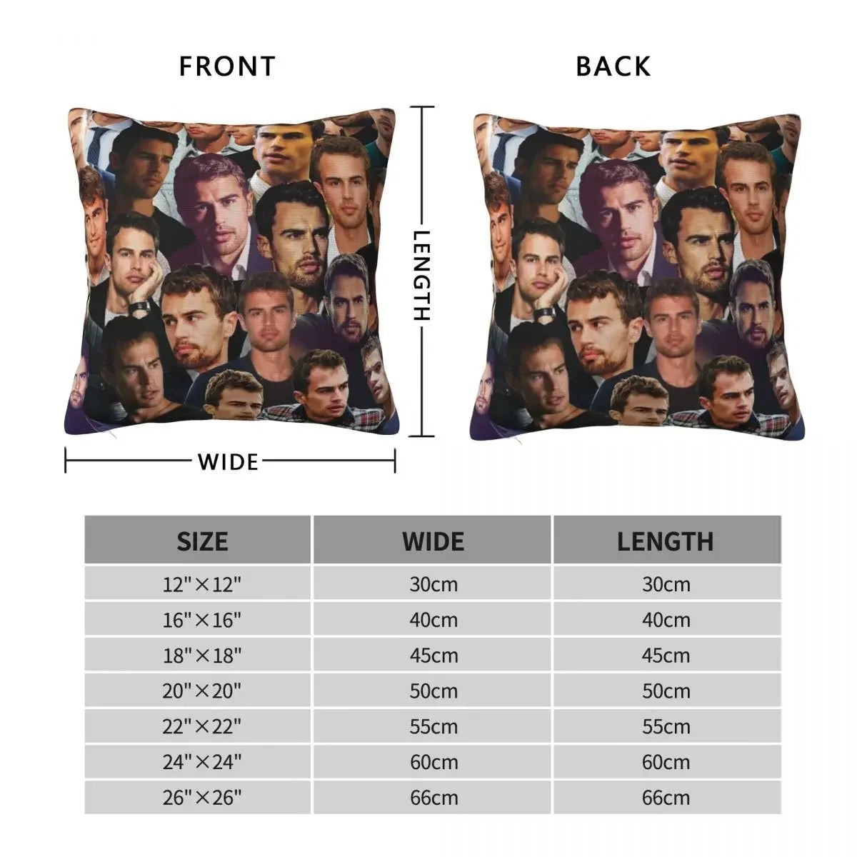 coussin moderne multicolore motif visages polyester machine lavable 30x30cm 40x40cm 45x45cm 50x50cm 55x55cm 60x60cm