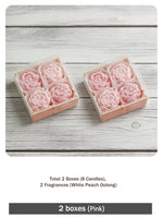 bougies parfumées rose fleur aromathérapie élégantes mariage cadeau femme anniversaire saint valentin