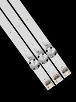 barres lumineuses led argenté blanc industriel 83cm alimentation dynamique aluminium fixations vissées