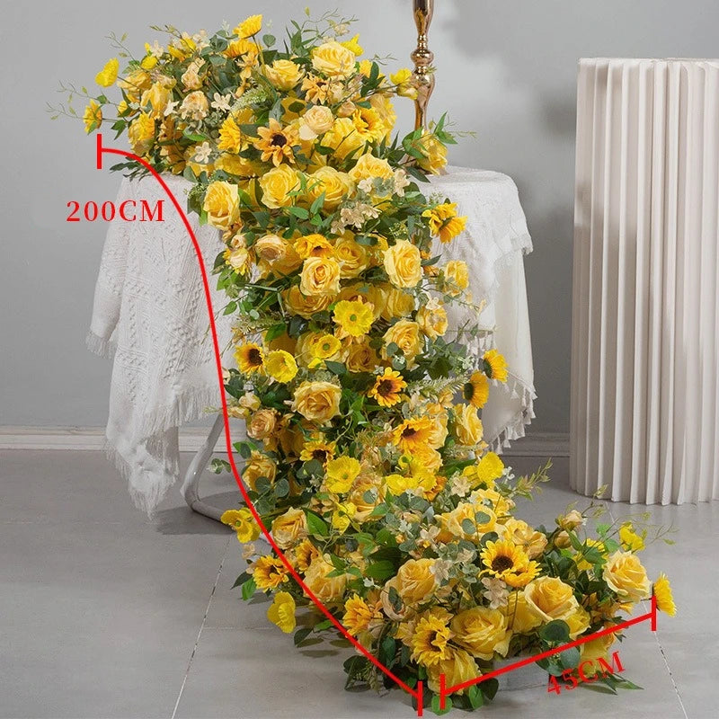 décoration mariage élégante roses jaunes vertes anniversaire baby shower intérieur