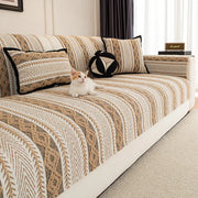 housse canapé matelassée polyester géométrique moderne coussins décor