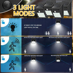 lampe murale solaire led 100 led induction ip65 moderne détecteur mouvement