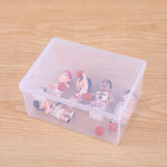 Boîte de rangement transparente rectangulaire verte empilée