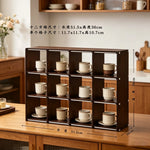 présentoir rangement tasses transparent moderne cuisine support minimaliste pieds accessoires pot gâteau
