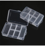boîte rangement bijoux transparente double couche compartiments points noirs clips réutilisable moderne pratique