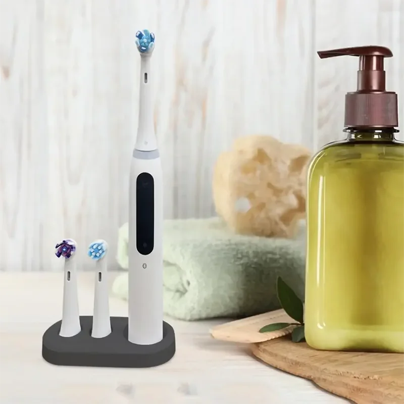 organisateur brosses dents électriques support moderne blanc gris bleu minimaliste rangement salle bain