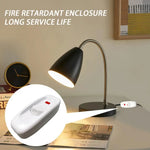 interrupteur câble alimentation lampe blanc noir bouton led rouge moderne minimaliste cordon table
