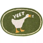 tapis vert blanc ovale canard yeet moderne antidérapant absorbant eau chambre bain vestibule doux
