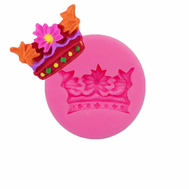 moule silicone fondant couronnes stylisées moderne pâte sucre chocolat decoration rose qualite environnement
