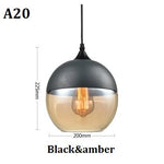 Suspension lumineuse moderne verre translucide câble noir salon chambre