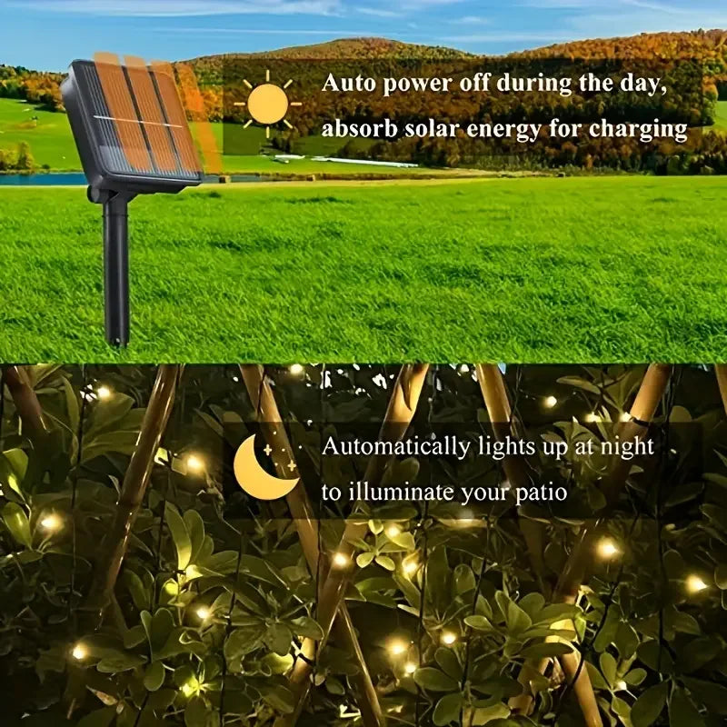 guirlande lumineuse solaire 30m multicolore modes ip67 moderne extérieur festive