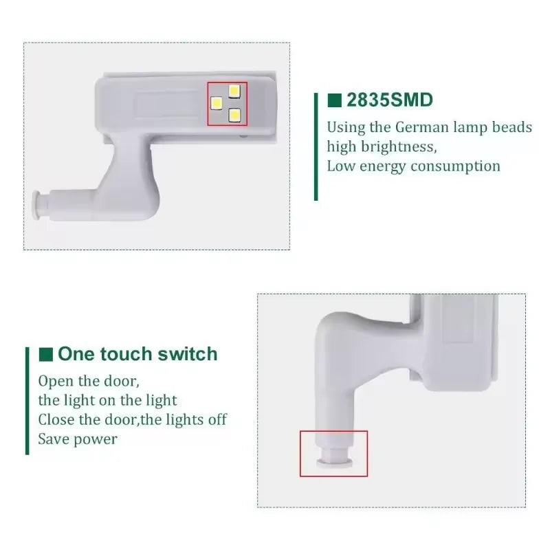 lampe led sous évier gris moderne bouton tactile 12v batterie sèche lumière chaude lumière