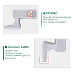 lampe led sous évier gris moderne bouton tactile 12v batterie sèche lumière chaude lumière