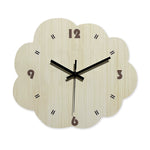 horloge murale moderne motif feuilles vert clair bois bambou salon étude quartz aiguille