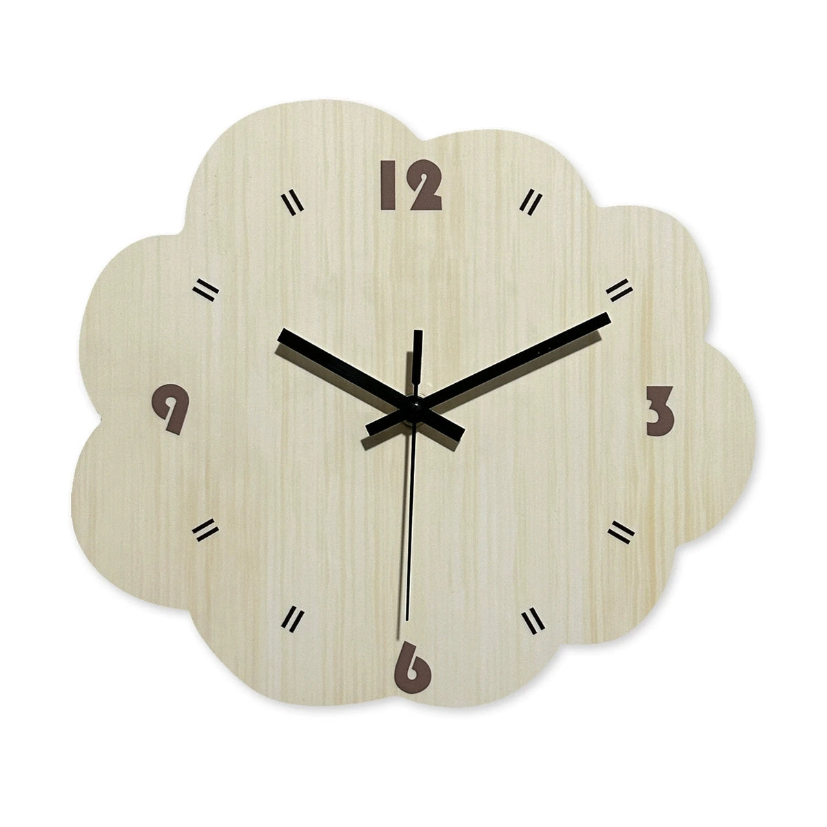 horloge murale moderne motif feuilles vert clair bois bambou salon étude quartz aiguille