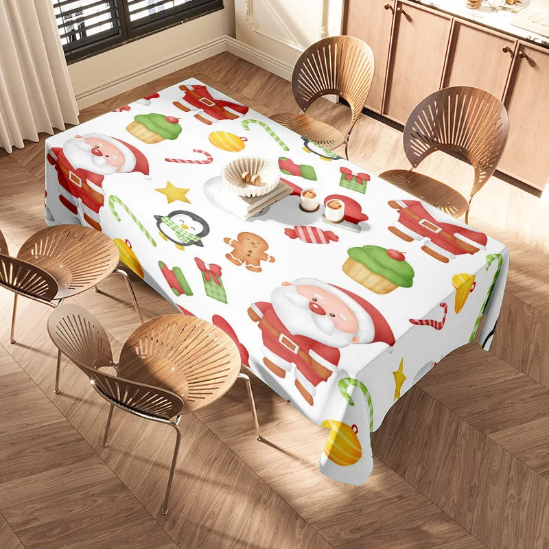nappe noël moderne imperméele scénique blanche rouge verte jaune festive mariageextérieurhôtel