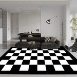 tapis moderne noir blanc motif floral adhésif salon chambre prière commercialisation 40x60cm 50x80cm 80x120cm