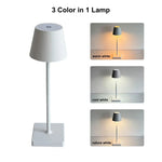 lampe table rechargeable led noir moderne base plate abatjour cable charge
