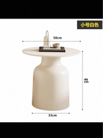 table basse moderne bois rondes finition pierre blanc noir salon chambre