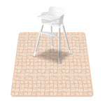 tapis imperméable moderne bleu clair motif lunes blanches 130cm 130cm réutilisable pratique