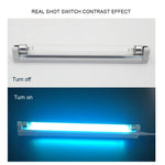 lampe uv stérilisation ozone 6w 8w blanc bleu moderne transparent cable prise us eu