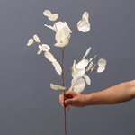 décoration intérieure branche artificielle feuilles ovales multicolore naturelle extérieur automne verte rose bleue orangée