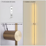 lampe murale moderne dorée 50cm 80cm 110cm brillante chambre salon étude